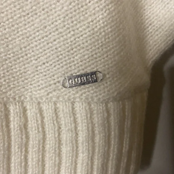 GUESS - Women’s Batwing Knit Sweater - Off White - Size US XS - Picture 5 of 5